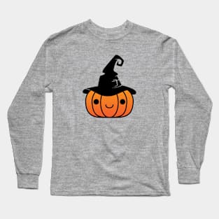 Cute Spooky Pumpkin Witch Long Sleeve T-Shirt